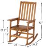 Acacia Indoor Rocking Chair, Outdoor Solid Patio Furniture New Style - Light Brown - Image 2