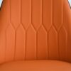 Modern Sponge-Filled Dining Chair, Solid Wood Metal Legs, Suitable For Restaurants, Living Rooms And Rooms (Set of 2) - Orange / Dark Brown - Image 10