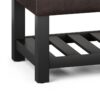 Cosmopolitan - Storage Ottoman Bench With Open Bottom - Distressed Brown - Image 6