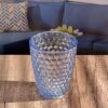 Elegant Diamond Cut Acrylic Glasses (Set of 4) 12Oz, Bpa Free - Blue - Image 5