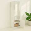 Elise - Slim Modular Wood Closet Cabinet With Mirror In Durable Melamine Construction - White - Image 16