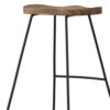 Amberly - Saddle Counter Height Stool (Set of 2) - Natural / Black - Image 2