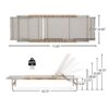 Hargrove - Outdoor Patio Aluminun Chaise Lounge, Outdoor Mesh Seat - Natural / Silver - Image 8