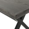 Modern Outdoor Aluminum Dining Bench With Steel Frame - Gray / Black - Image 6