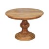 Round Turned Dining Table - Oak - Image 3