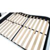 Queen Size Upholstered Platform Bed Frame With LED Lighting, Bluetooth Connection To Play Music Control, Backrest Vibration Massage, Curve Design, Wood Slat Support - White - Image 9