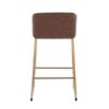 Casper - Fixed Height Contemporary Counter Stool (Set of 2) - Gold / Espresso - Image 5