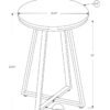 Accent Table, Side, Round Contemporary & Modern - Black - Image 6