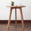 Round Small End Table, Side Table For Bedroom & Balcony - Natural - Image 12