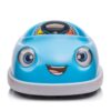Bumper Car For Kids, 12V Dual Drive 1-6 Years Old Children's Electric Car With Pushrod Dinner Plate USB Bt Music Rocking Horse Mode Anti-Collision Bumper Ride On Car - Blue - Image 3