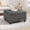Isabella - Ottoman Contemporary Storage Solution - Dark Gray - Image 2
