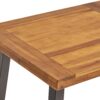 Della - Modern Industrial Dining Table With Acacia Wood Top - Teak - Image 9