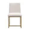 Modern Dining Table Set For 6 Faux Marble Kitchen Table Set With 6 Upholstered Dining Chairs, 7 Piece - White / Golden - Image 19
