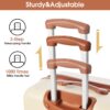 Hardshell Luggage Sets 2 Pieces + Bag Spinner Suitcase With Tsa Lock Lightweight 20" / 28" - Brown / White - Image 3