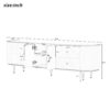 Modern TV Stand For TVs Up To 80", Entertainment Center With 4 Drawers And 1 Cabinet, Wood TV Console Table With Handles For Living Room - Black - Image 23