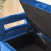 Wide Storage Soft Ottoman Bench With Armrests, Footrest Bed End Stool For Living Room, Dorm, Entryway And Bedroom - Navy - Image 9