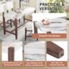 Counter Height Bar Table, Faux Marble Dining Table For Kitchen, Living Room, Or Balcony - White - Image 6
