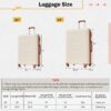 2 Piece Luggage Set With Bags Expanable Spinner Wheels ABS Lightweight Suitcase With Tsa Lock 20" / 24" - Khaki / Brown - Image 10