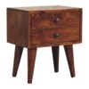Mini Modern Bedside Table - Chestnut - Image 4