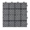 Interlocking Deck Tiles Plastic Waterproof Outdoor All Weather Anti-Slip Bathroom Shower Balcony Porch Strong Weight Capacity Upto 6613 Lbs, Rosette Pattern Pack Of 12 - Black - Image 21
