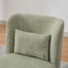 Modern Cushioned Armless Metal Base 360 Degree Swivel Chair With Pillow, Suitable For Living Room, Family Room, Bedroom, Lounge Area, Office Pale - Green - Image 9