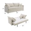 Elisea - Sleeper Sectional Sofa With 2 Toss Pillows - Beige - Image 9