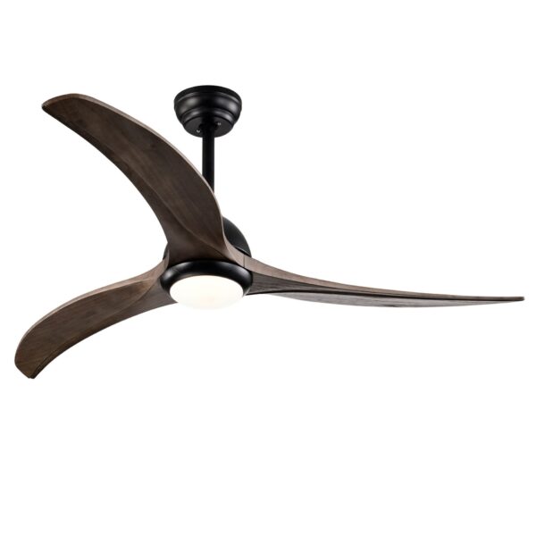 Ceiling Fan, Indoor Outdoor Ceiling Fan With Light With Remote Control, Noiseless Reversible Motor, 6 Speed, 3 Color, For Patio Living Room, Bedroom, Office, Indoor - Matte Black