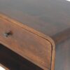Large Curve Floating Bedside Table - Brown - Image 6