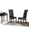 Cosmopolitan - Deluxe Tufted Parson Chair (Set of 2) - Tanners Brown - Image 9