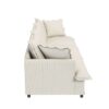 3 Seat Sofa Module For Modular Sectional Wide Seat Cloud Couch With Throw Pillows Upholstered - Beige - Image 3