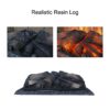 23" Infrared Quartz Heater Fireplace Insert -Woodlog Version With Brick - Antique Black - Image 5