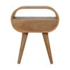 Circular Open Slot Nightstand - Oak - Image 9
