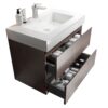 Alice - 30" Bathroom Vanity With Sink, Large Storage Wall Mounted Floating Bathroom Vanity For Modern Bathroom, One-Piece Sink Basin Without Drain And Faucet - Walnut / White - Image 6