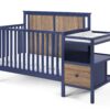 Connelly - 4 In 1 Crib and Changer Combo - Midnight Blue / Vintage Walnut - Image 2