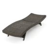 Salem - Wicker Chaise Lounge Chair Set With Faux Rattan Material - Mocha - Image 12