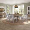 Round Dining Extendable Dining Table - Sand - Image 7