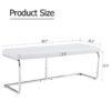 Modern Shoe Changing Stool With Metal Legs For Various Rooms - White - Image 3