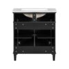 Bathroom Vanity With Ceramic Basin, Soft Close Door And Adjustable Shelves - Black - Image 14