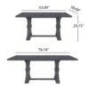 Devingo - Extendable Dining Table Rustic Style - Gray - Image 7