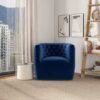 Delaney - Swivel Chair - Dark Blue - Image 8