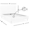 Stockholm - Queen Modern Wavy Headboard Platform Bed - Antique White - Image 10