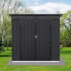 4Ftx6Ft Garden Sheds Outdoor Storage Sheds - Black - Image 5