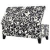 Luxury Storage Ottoman With Floral Patterned Fabric, Soft Close Hinges, Multi Functional Footrest & Seat - Black Floral / White - Image 11