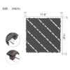 Durable Plastic Interlocking Deck Tiles, 44 Pack, Waterproof Outdoor And Indoor Use, 12" X 12" - Dark Gray - Image 3