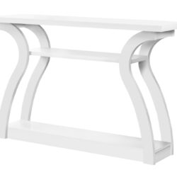 Accent Console Table For Entryway, Contemporary Convenient Design - White