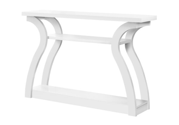 Accent Console Table For Entryway, Contemporary Convenient Design - White