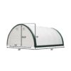 Single Truss Arch Storage PE Shelter - White / Green - Image 5