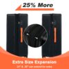 Contrast Color 3 Piece Luggage Set Hardside Spinner Suitcase With Tsa Lock 20" 24' 28" Available - Black - Image 4
