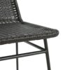 Aluminum And Rattan Chat Set, Outdoor Patio Set Includes Rattan Dining Chair Set Of 2 And C Shaped Side Table - Dark Brown - Image 11