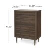 Farhart - Mid Century Modern 4 Drawer Dresser - Walnut - Image 7